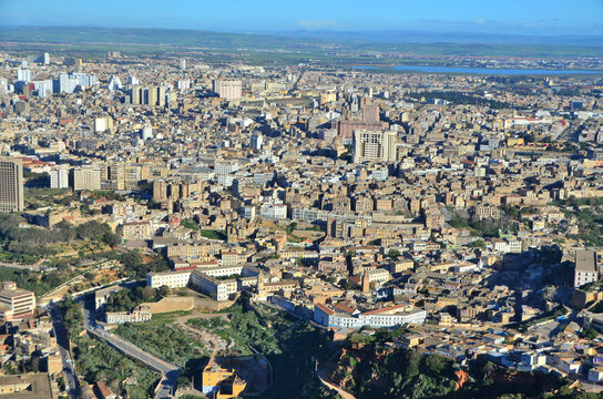 View of the Algerian port city of Oran in Algeria