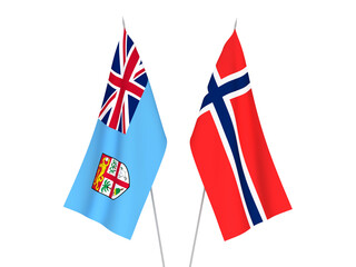 Norway and Republic of Fiji flags