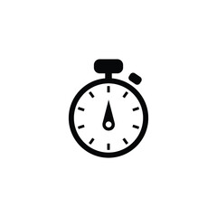 creative stopwatch timer flat vector icon