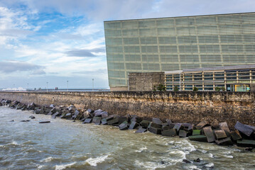 Fototapeta premium Exterior of Kursaal Congress Centre and Auditorium, San Sebastian city also known as Donostia, Spain
