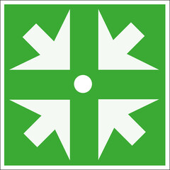 Panneau: Point de rassemblement	