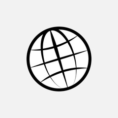 Globe Icon. Earth, World Symbol for Design, Presentation, Website or Apps Elements – Vector. 