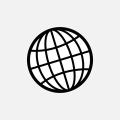 Globe Icon. Earth, World Symbol for Design, Presentation, Website or Apps Elements – Vector. 