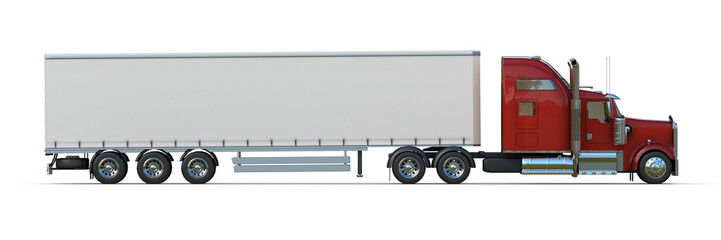 US Truck - side view isolated - 597964115