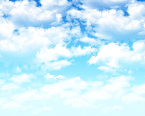 Naklejka na ściany i meble Blue sky background with white clouds. Sky background with white clouds. 