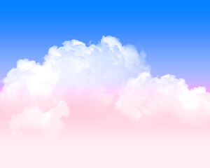 Plakat Blue sky background with white clouds. Sky background with white clouds. 