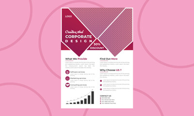 Corporate Business Flyer Design a4 Size Fresh and Clean Layout.