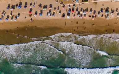 Mazatlan beaches aerial view of the beach in summer
