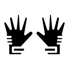 American football gloves glyph 