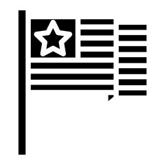 American flag glyph 