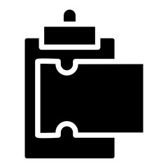 American football ticket glyph 