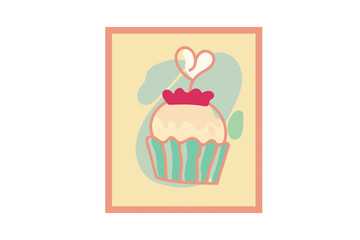 cupcake with ice cream