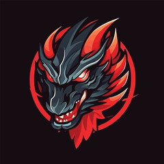 E-Sport Dragon Mascot Logo Design in Vector