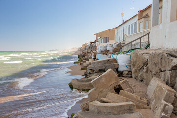 Vega Baja del Segura - Guardamar del Segura - Playa Babilonia y playa los Viveros casas destruidas por el mar