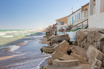 Vega Baja del Segura - Guardamar del Segura - Playa Babilonia y playa los Viveros casas destruidas...