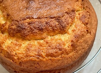 vanilla cake closeup