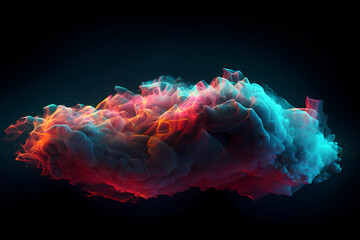 Fototapeta premium Abstract AI Cloud Background. Ultra high details. Created by Generative AI