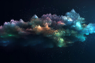 Abstract AI Cloud Background. Ultra high details. Created by Generative AI
