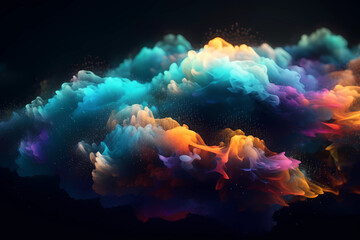 Fototapeta premium Abstract AI Cloud Background. Ultra high details. Created by Generative AI
