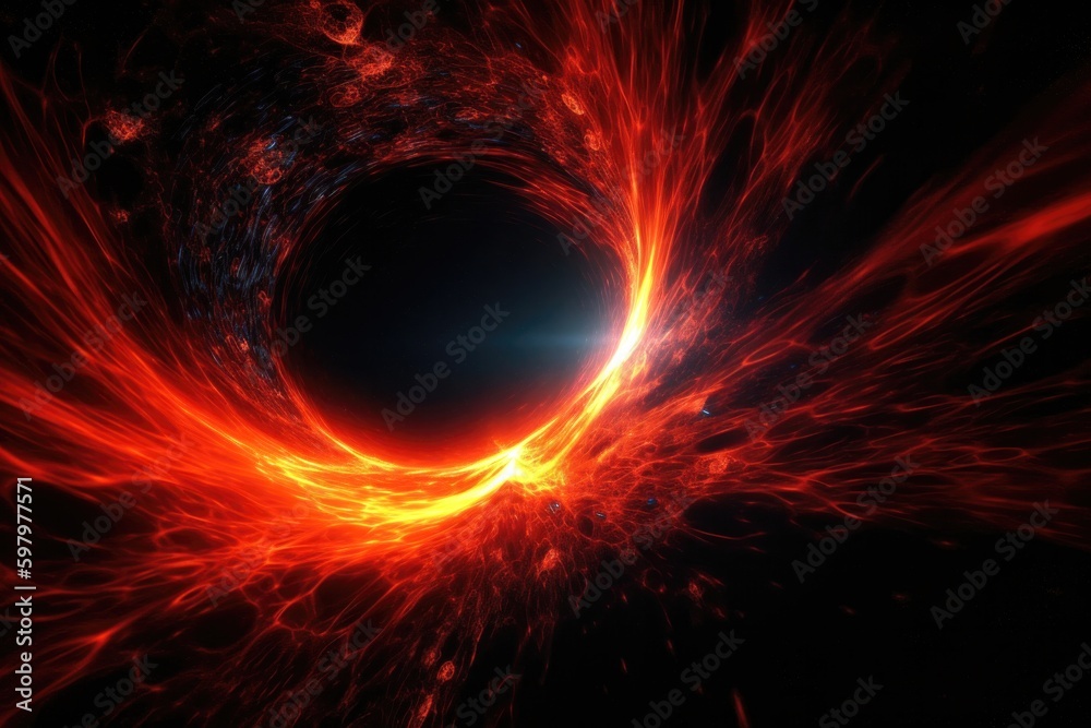 Wall mural the birth of a colossal jet: exploring the source of a plasma blast from the edge of a supermassive 