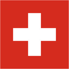 Swiss flag of Switzerland - isolated vector illustration