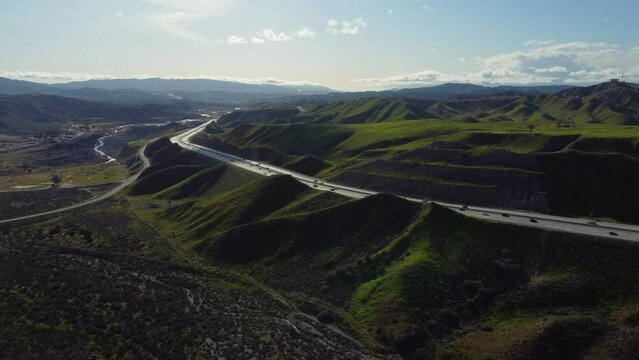 State Route 14 in Sierra Pelona Mountains near Acton, California