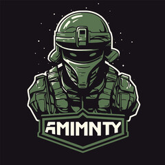 Military Emblem Logo Design for E-Sport