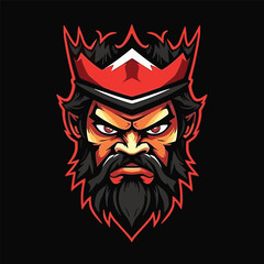 King Mascot Logo Design