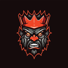 King Mascot Logo Design