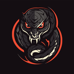 Mascot Snake Logo Design with Illustration
