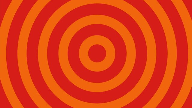 Hypnosis circles orange and light orange. Background for motion and video