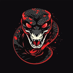 Snake Mascot Vector Logo Design