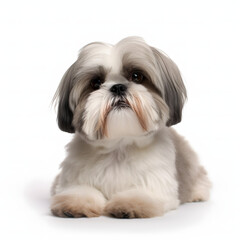 Shih Tzu breed dog isolated on white background