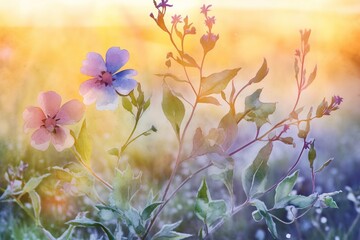 flower background, watercolor - Ai