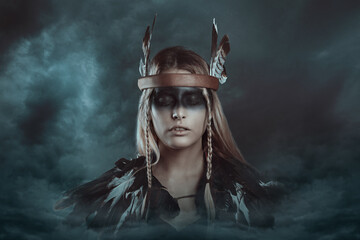 Storm shaman with eyes shut - 597986145