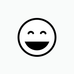 Smiley Emoticon, Happy Symbol. Funny Expression. Comedy Movie Genre Icon