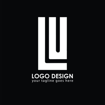 LU LU Logo Design, Creative Minimal Letter LU LU Monogram