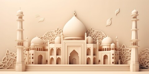 Fototapeta na wymiar Islamic festival design Generative AI