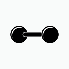 Barbell Icon. Bodybuilding Tool Symbol - Vector.    