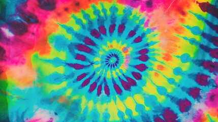a tie dye illustration with a lot of colors in a swirl design, generative ai technology - obrazy, fototapety, plakaty