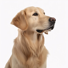 Golden Retriever breed dog isolated on white background