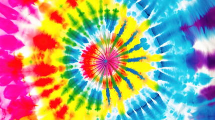 beautiful tie dye artwork in a circle way, generative ai technology
