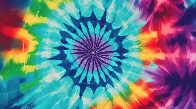 a beautiful blue inspired tiye dye illustration, generative ai technology