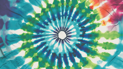 a tie dye artwork in green and blue, generative ai technology