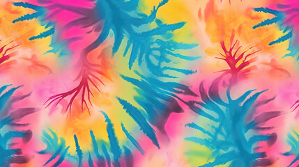 beautiful watercolor inspired tie dye plant artwork, generative ai technology