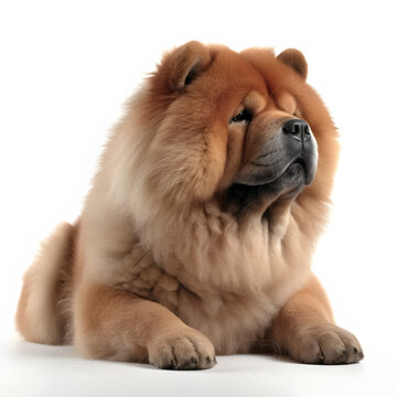 Chow Chow breed dog isolated on white background