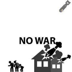 illustration of no war