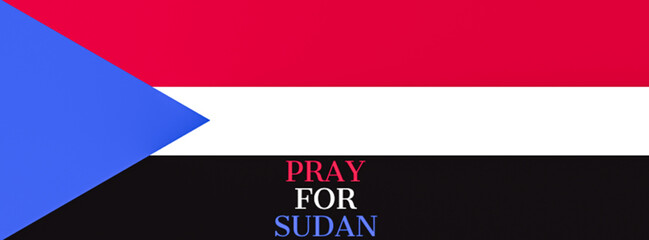 Illustration of prayer and hope for the country of Sudan