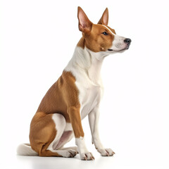 Basenji breed dog isolated on white background