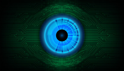 eye cyber circuit future technology concept background